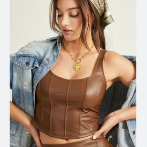 Altar’d State Brooklyn Leather Top